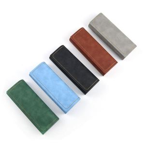 Custom Logo Screen Printed Leather Optical Reading <b>Glasses</b> <b>Case</b> & Sunglasses Pouch - Product Image 1
