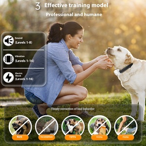 ปลอกคอช็อก1000เมตรอุปกรณ์ฝึกสุนัขควบคุมระยะไกลใหม่เครื่องป้องกันการเห่ากันน้ำแบบชาร์จไฟได้ - Product Image 2