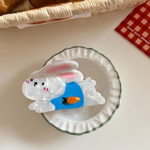 Korean Style Sweet Cartoon Rabbit Acetate Handmade Claw Clip Cute Girl Kids Daily Use 8.5cm Hair Clip for Girl - Product Image 3