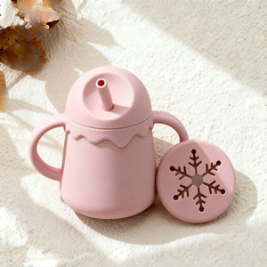 Usine de haute qualité en gros bébé alimentation ronde en forme d'aspiration <span class=keywords><strong>Silicone</strong></span> assiette tasse bavoir cuillère sucette bébé alimentation ensemble - Product Image 6