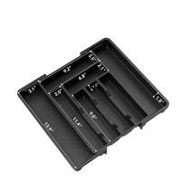 Organisateur d'argenterie Tiroir extensible Organisateur réglable de couverts pour fourchettes Couteaux Organisateurs de cuisine polyvalents