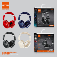 Casque stéréo supra-auriculaire BT400 à longue autonomie avec indicateur LED, nouveau design, casque sans fil pliable pour la musique