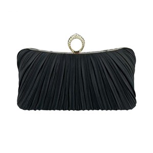 Luxury Classic Satin Silk Envelope <b>Clutch</b> Evening Bag Women Pearl Handle White Polyester Lining <b>Wedding</b> Banquet Purses Flap - Product Image 1