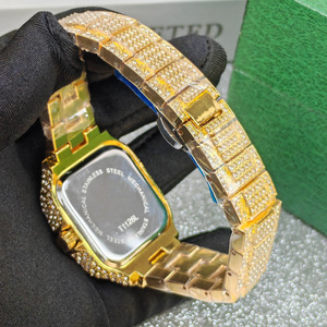 Relojes de Lujo con Diamantes de 35 mm para Mujer, Reloj de Pulsera Cuadrado Plateado con Incrustaciones de Diamantes, Joyería de Alta Calidad para Fiestas - Product Image 6