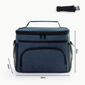 <b>Insulated</b> Reusable <b>Lunch</b> <b>Box</b> for Picnic Hiking Leakproof Cooler Tote Bag With Adjustable Shoulder Strap Promotion Gift - Product Image 4