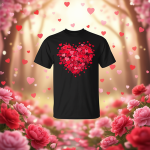 T-shirt graphique en forme de cœur pour la Saint-Valentin pour filles et garçons - Product Image 3