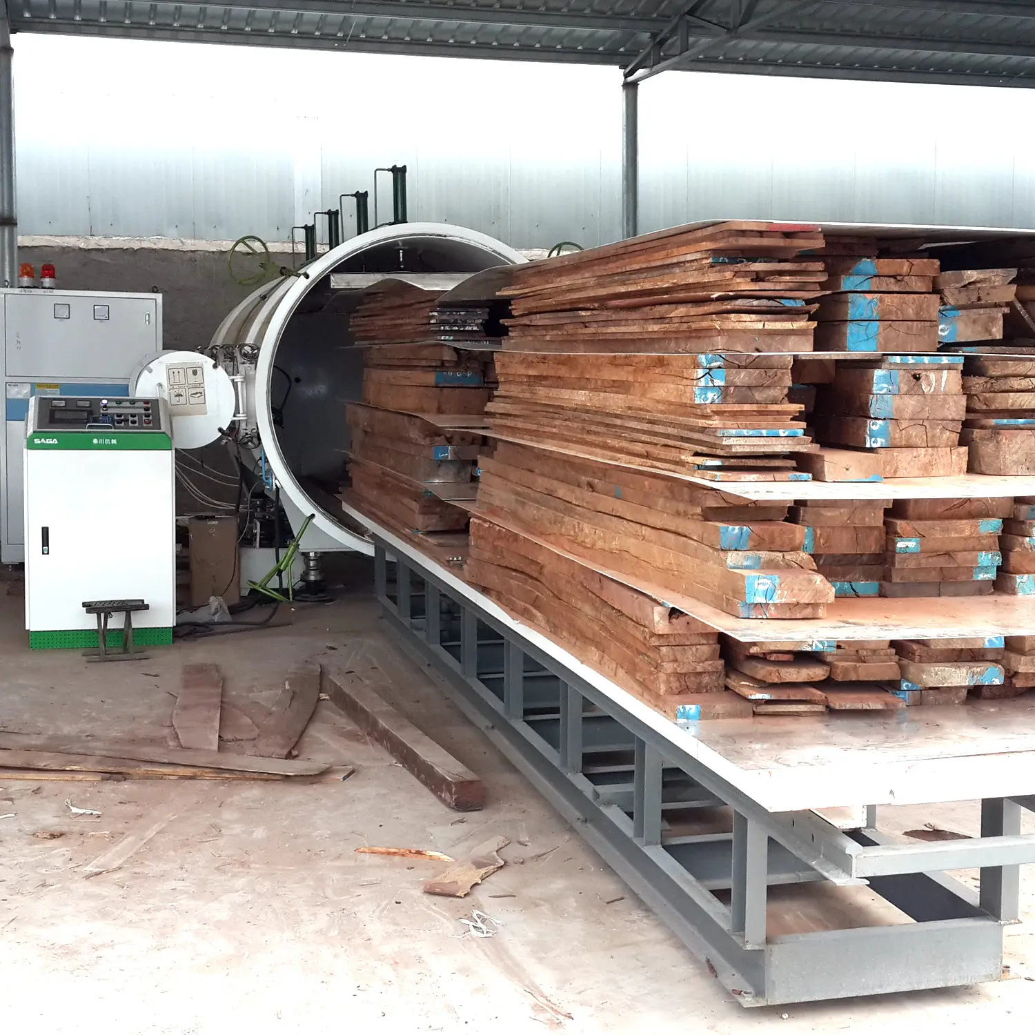 3m3 HF Wood Vacuum Dryer SAGA Timber Drying Machine