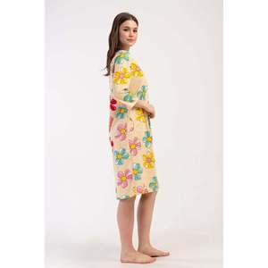 Vestido Elegante para Mujer con Cierre y Bolsillos, Volantes, Manga 3/4, Largo hasta la Rodilla, Tallas Grandes, Color Sólido, para Ocasiones de Club y Día a Día - Disponible en XS, XL, 6XL - Product Image 1