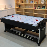 Table de jeu multifonctionnelle 4 en 1, table de billard professionnelle, table de hockey sur air, table de tennis de table pour salle de jeux
