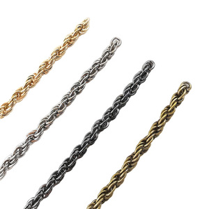 Twisted Chain Necklace Zinc Alloy Unisex Daily Wear Gold Silver Gunmetal Antique Bronze Color Options - Product Image 3