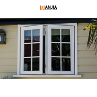 Fenêtres en verre pour maison WANJIA en gros, dernières fenêtres françaises en PVC, fenêtres en UPVC trempé, fenêtres à battants à double vitrage coulissantes vers l'extérieur