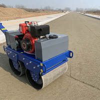 Mini rouleau compresseur hydraulique vibratoire de 0,3 tonne, rouleau vibratoire à double tambour de 1,2 tonne, machine de compactage d'asphalte, moteur EPA 9,7 kW