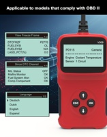 Red V309 Handheld OBD II Herramienta de diagnóstico de fallas Escáner de diagnóstico automotriz y lector de código para análisis de motor de automóvil