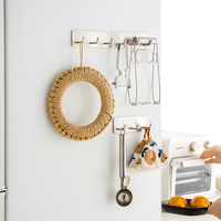 Crochets magnétiques en acier inoxydable 304, robustes, pour réfrigérateur, sans perçage, amovibles, porte-ustensiles de cuisine