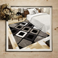 Grand tapis de sol moderne de style nordique en polyester, couleur unie, doux, antimicrobien, résistant aux taches, pour chambre à coucher et salon