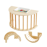 Vente en gros de meubles d'intérieur pour enfants pour salle de sport, arc d'escalade en bois, arc à bascule Montessori, arc d'escalade, table sensorielle