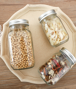 Diseño personalizado 5 oz 8 oz 12 oz 25oz de boca ancha tarro de vidrio Mason almacenamiento con tapa de metal para granos de café leche gelatina almacenamiento de alimentos - Product Image 4