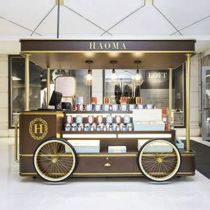 Magasin d'alimentation Taco Van Pizza Kiosque à jus Chariot à bonbons Chariot à pousser à la main Petite remorque pour aliments Hot Dog Street Crème glacée Café Chariot pour aliments - Product Image 1