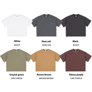 T-shirt Oversize da Uomo di Alta Qualità con Lavaggio Acido, Popolare Maglietta Vintage in Cotone Corta - Product Image 2