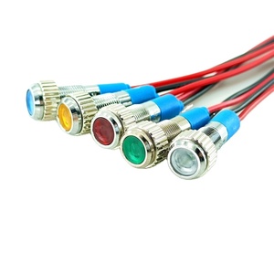 Kim loại IP65 không thấm nước Nút chỉ số ánh sáng với màu xanh LED 6/8/10/12 mét lỗ kích thước vít thiết bị đầu cuối kết nối - Product Image 6