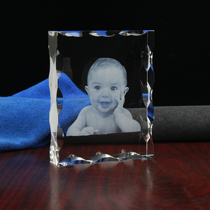 Cadre de verre de cristal dentelé avec <span class=keywords><strong>Photo</strong></span> 3d gravée au Laser, nouveau, haute qualité, cadeau souvenir de bébé - Product Image 5