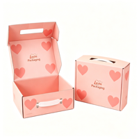 Boîte à chaussures de luxe haut de gamme avec poignée, personnalisable avec logo et motif, pour l'expédition et l'emballage postal, vente en gros