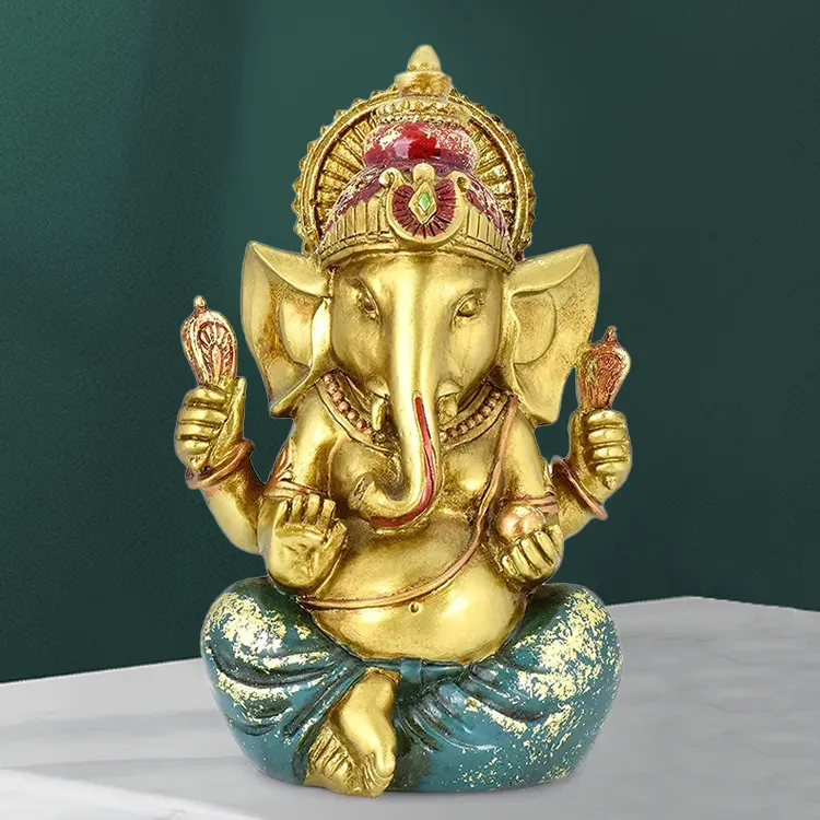 भारतीय गृह सजावट सही दीवाली उपहार, हाथी हिंदू भगवान राल गणेश प्रतिमा