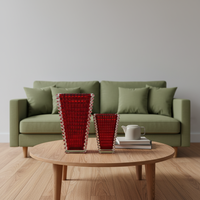 Vase rectangulaire en cristal de style Art déco moderne, fait main, décoration d'intérieur exquise, coffret cadeau pour anniversaire