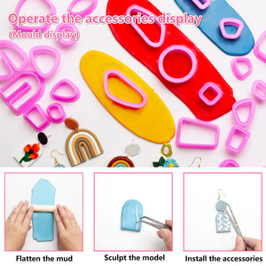 Argile à modeler XinyiArt pour enfants, kits de démarrage DIY, argile à modeler cuite au four, argile polymère non collante avec outils de sculpture pour enfants - Product Image 2