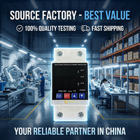 Protecteur de surtension et de sous-tension réglable 63A, technologie de verrouillage magnétique, V0 ignifuge, relais numérique à double affichage, CE