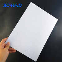 A4 Druckbare leere PVC-Karte mit 13,56 MHz 125kHz RFID-Inlay 1k NFC-Chip Benutzer definiert für den Blatt druck erhältlich