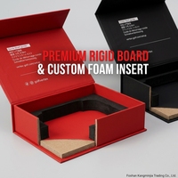 Kotak Hadiah Magnetik Kraft Hitam Matte Mewah Ramah Lingkungan Logo Kustom Premium 1200gsm Kardus Kaku Kotak Lipat Magnetik