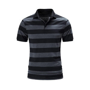 Polo a Rayas Transpirable Diseñado con Tela Suave y Cómoda para un Estilo Diario, Adecuado para Reuniones Informales y Uso Diario - Product Image 1