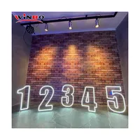 निर्माता शिल्पकार नियोन साइन फ्लेक्स पट्टी एक्रिलिक दीवार प्रकाश एलईडी संख्या नियोन साइन कस्टम पत्र