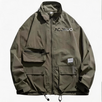 Blouson aviateur d'extérieur d'été personnalisable pour hommes grande taille Streetwear Hip Hop imperméable vente en gros de vestes personnalisables pour