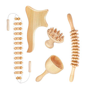 Rodillo de masaje de madera ZS 5 en 1, masaje de drenaje linfático, herramienta para aliviar el dolor de todo el cuerpo, masaje Facial anticelulítico - Product Image 1