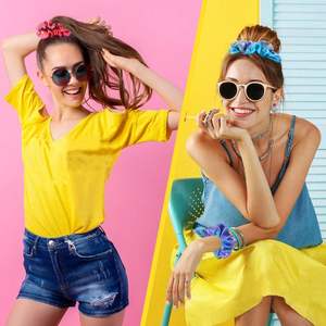 Chouchous pour filles, chouchous métalliques brillants, élastiques à cheveux, attaches pour queue de cheval pour filles et femmes - Product Image 4