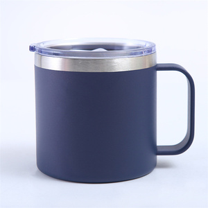 Tasses à <span class=keywords><strong>café</strong></span> en acier inoxydable avec couvercle, verres à <span class=keywords><strong>café</strong></span> en acier à Double paroi de 14 <span class=keywords><strong>oz</strong></span> avec couvercle et poignée <span class=keywords><strong>café</strong></span> à emporter, voyage, extérieur - Product Image 5