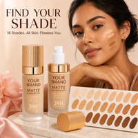 Fond de Teint Matifiant Contrôle Sébum Longue Tenue Effet Naturel Produit Cosmétique Marque Blanche