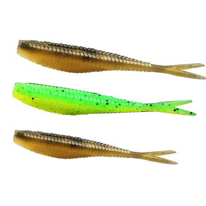 Leurre souple Aohu T-Tail pour pêche en eau douce, avec hameçon jig head, pour micro-espèces, longue portée, queue fourchue, Texas Rig - Product Image 4