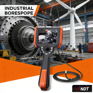 Boroscopio Industrial LCD FHD de 5 Pulgadas, Cámara de 1MP, Sonda Articulada de 4 Vías, Iluminación de Fibra Óptica con Clasificación IP67 para Cajas de Engranajes de Energía Eólica - Product Image 1