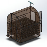 Déshydrateur solaire ACME AMS-3.6G 200-300 kg pour fruits et légumes, séchoir tunnel solaire pour serre