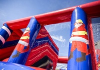 Maison gonflable de rebond de pompiers, château sautant gonflable combiné pour des enfants