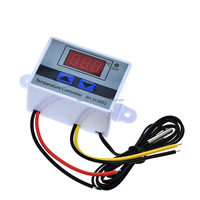Controlador de Temperatura Digital USA Pop 12V 24V 110V-220V con Sensor NTC Impermeable, Pantalla LED y Interruptor Inteligente de Botón