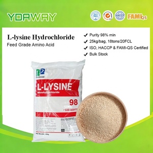 L-Lysine <span class=keywords><strong>HCL</strong></span> en poudre de qualité supérieure pour l'alimentation animale, 98,5 % de chlorhydrate de L-Lysine, type acides aminés - Product Image 1