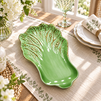 Assiette de présentation décorative de luxe Wojia en plastique écologique en forme de chou, style américain moderne, pour mariage, banquet, hôtel, événement
