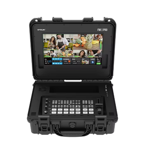SPROLINK FM13PRO All One Aluminum Flight Case Broadcast Multi-camera Professional Recording Switcher Mixer Live Streaming 12V/2A