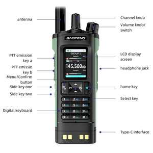 Pour Baofeng UV32 10W <span class=keywords><strong>talkie</strong></span>-<span class=keywords><strong>walkie</strong></span> <span class=keywords><strong>longue</strong></span> <span class=keywords><strong>portée</strong></span> pour la programmation multi-bande GPS type-c charge 999CH Radio <span class=keywords><strong>chasse</strong></span> - Product Image 3