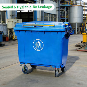 <span class=keywords><strong>Poubelle</strong></span> à roulettes en plastique industrielle O-Cleaning 660L <span class=keywords><strong>avec</strong></span> couvercle, bac <span class=keywords><strong>de</strong></span> recyclage robuste, <span class=keywords><strong>chariot</strong></span> à déchets mobile - Product Image 6