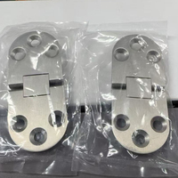 Charnière de porte escamotable HM1183 à 6 trous, en laiton, finition satinée/mate, 3 mm, 180 degrés, garantie 3 ans, moderne et facile à installer